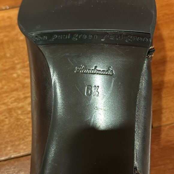 NWOT Paul Green Munchen Loafer Block Heels Square Toe Burgundy Leather Size 6.5 - Picture 5 of 9